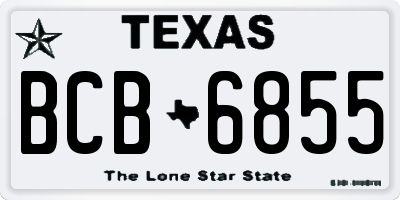 TX license plate BCB6855