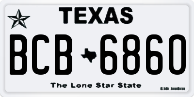 TX license plate BCB6860