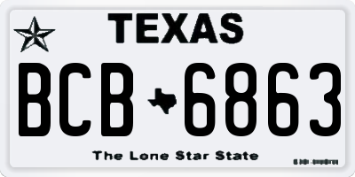 TX license plate BCB6863