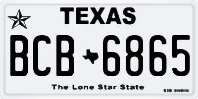 TX license plate BCB6865