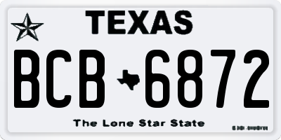 TX license plate BCB6872