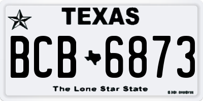 TX license plate BCB6873