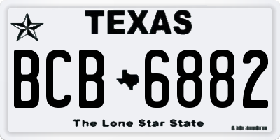 TX license plate BCB6882