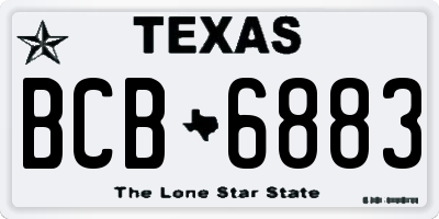 TX license plate BCB6883