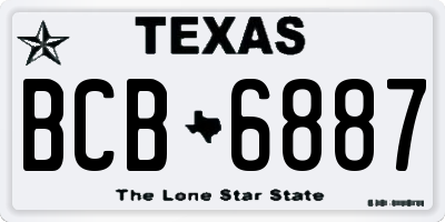 TX license plate BCB6887