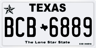 TX license plate BCB6889