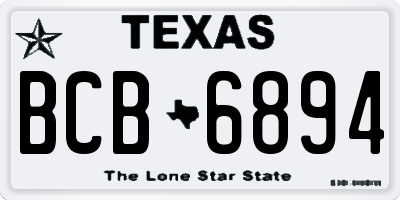 TX license plate BCB6894