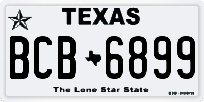 TX license plate BCB6899