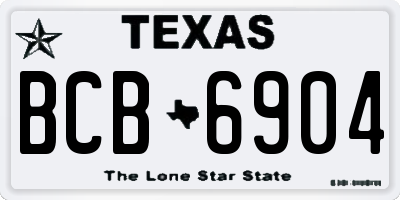 TX license plate BCB6904