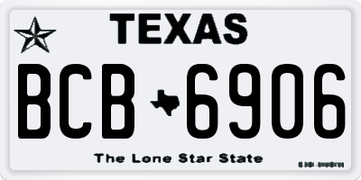 TX license plate BCB6906
