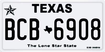 TX license plate BCB6908