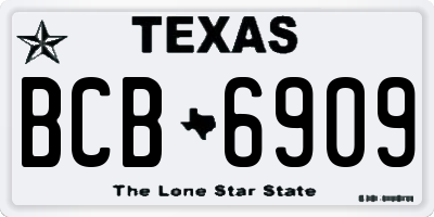 TX license plate BCB6909