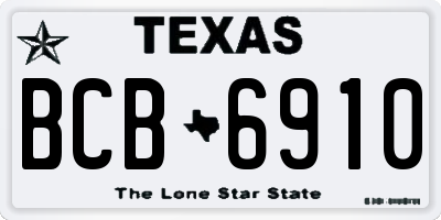TX license plate BCB6910