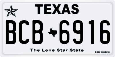 TX license plate BCB6916