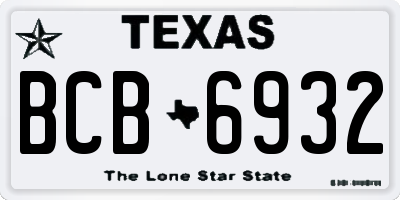 TX license plate BCB6932