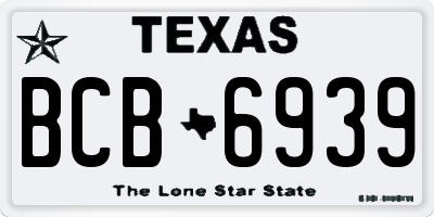 TX license plate BCB6939