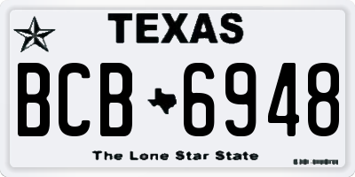 TX license plate BCB6948
