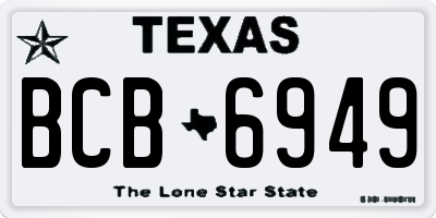 TX license plate BCB6949
