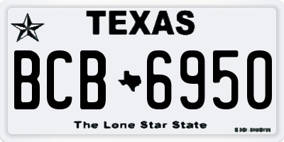 TX license plate BCB6950