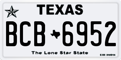 TX license plate BCB6952