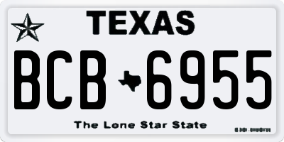 TX license plate BCB6955