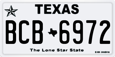 TX license plate BCB6972