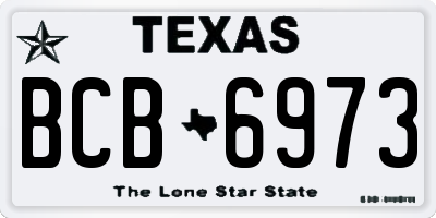 TX license plate BCB6973