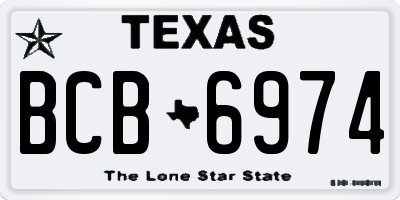 TX license plate BCB6974