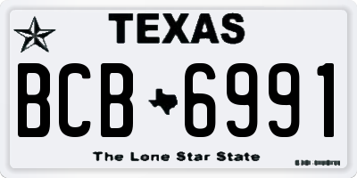 TX license plate BCB6991