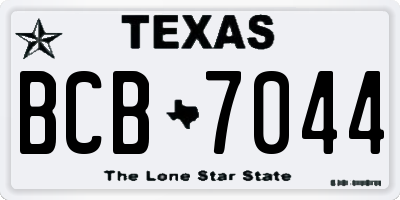 TX license plate BCB7044