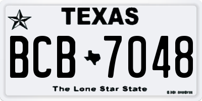 TX license plate BCB7048