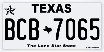 TX license plate BCB7065