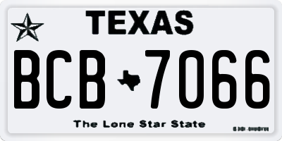 TX license plate BCB7066