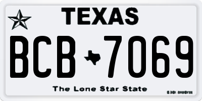 TX license plate BCB7069