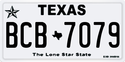TX license plate BCB7079