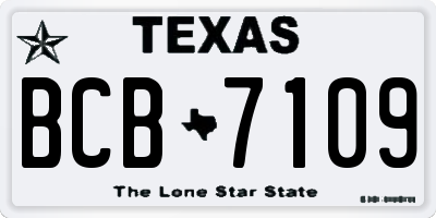 TX license plate BCB7109