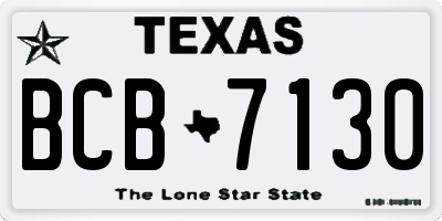 TX license plate BCB7130