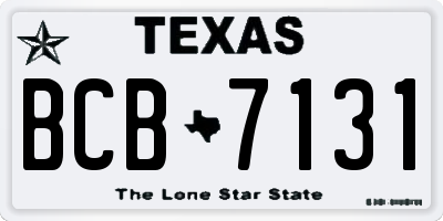 TX license plate BCB7131