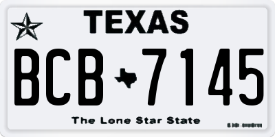 TX license plate BCB7145