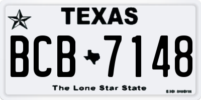 TX license plate BCB7148