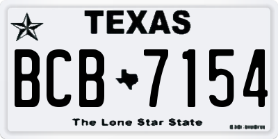 TX license plate BCB7154