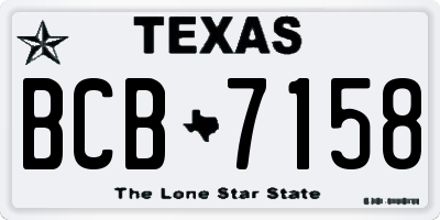 TX license plate BCB7158