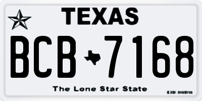 TX license plate BCB7168