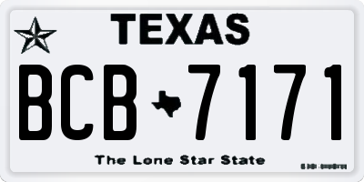TX license plate BCB7171