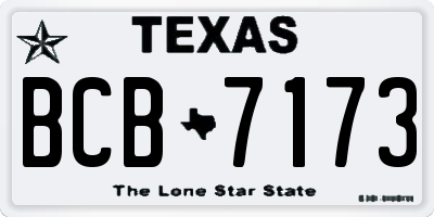 TX license plate BCB7173