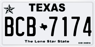 TX license plate BCB7174