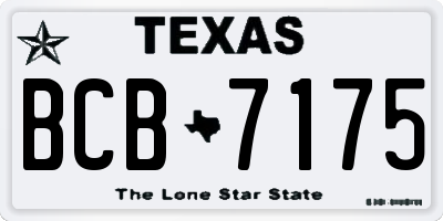 TX license plate BCB7175