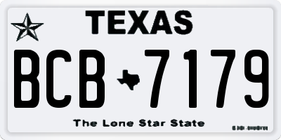 TX license plate BCB7179