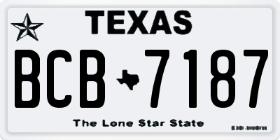 TX license plate BCB7187