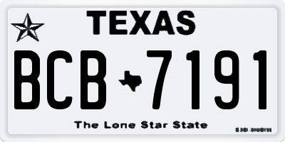 TX license plate BCB7191